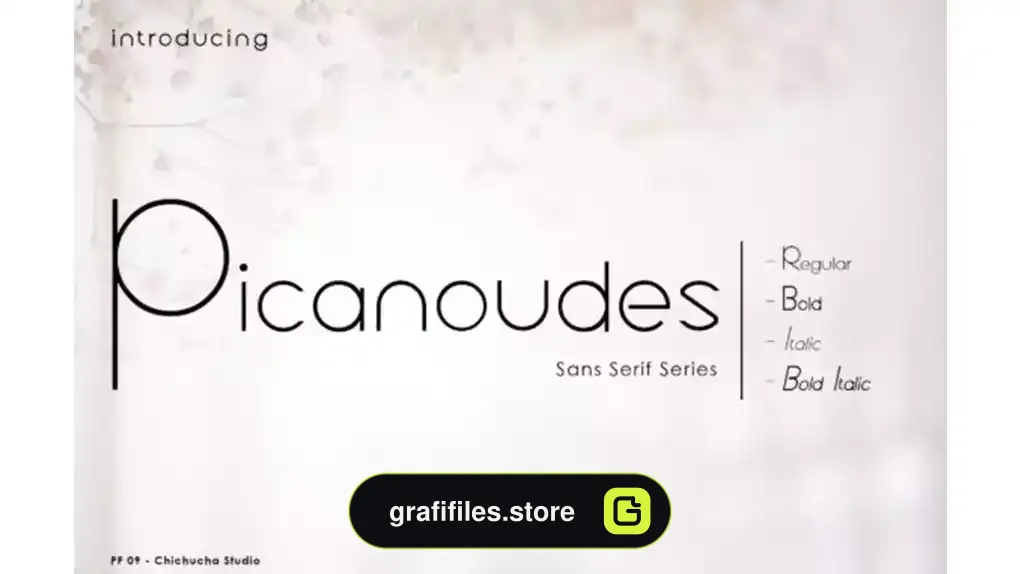 فونت انگلیسی گرافیکی Picanoudes Font