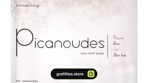 فونت انگلیسی گرافیکی Picanoudes Font