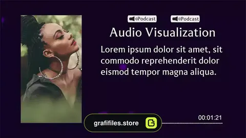 پروژه پریمیر ویژوالایزر پادکست Podcast Audio Visualization