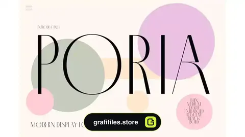 فونت انگلیسی لوگو Poria - Modern Branding Logo font