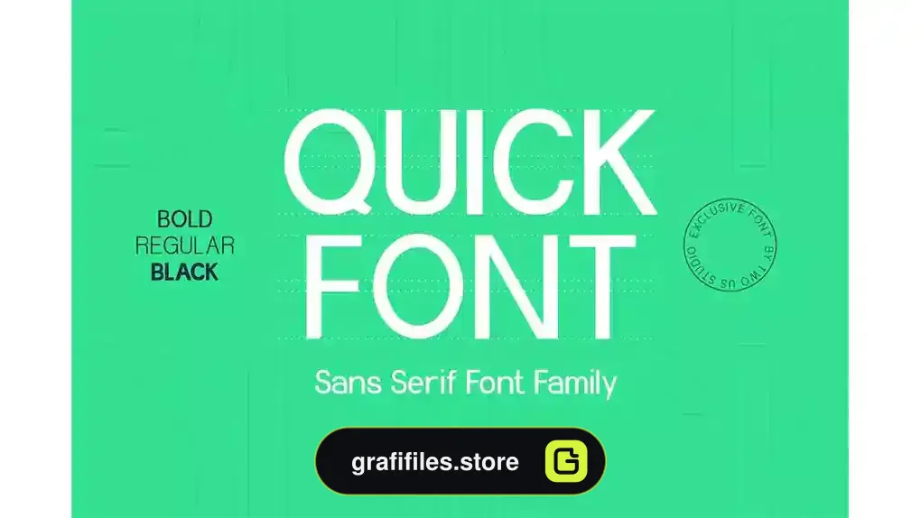 فونت انگلیسی ساده Quick - Simple Sans Serif Family Font