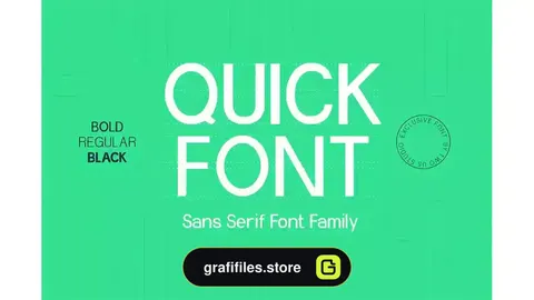 فونت انگلیسی ساده Quick - Simple Sans Serif Family Font