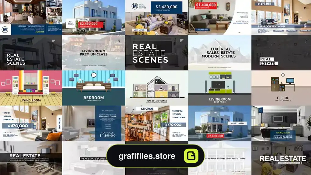 پروژه افترافکت مشاور املاک Real Estate Pack