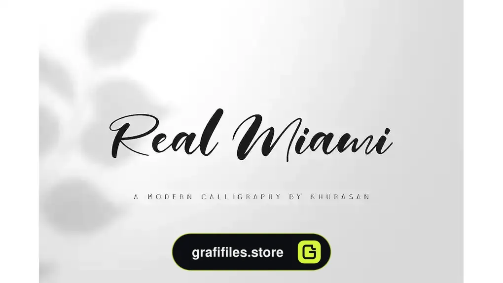 فونت انگلیسی دست نویس Real Miami Script