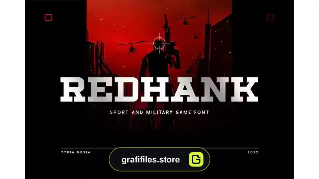 فونت انگلیسی گیمینگ Redhank - Modern Expanded Slab Serif - Game Font