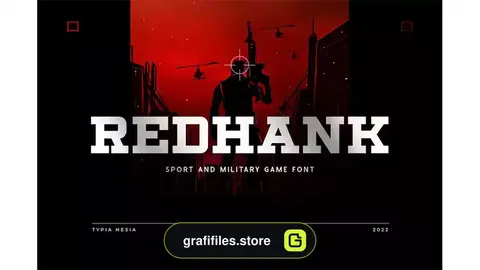 فونت انگلیسی گیمینگ Redhank - Modern Expanded Slab Serif - Game Font
