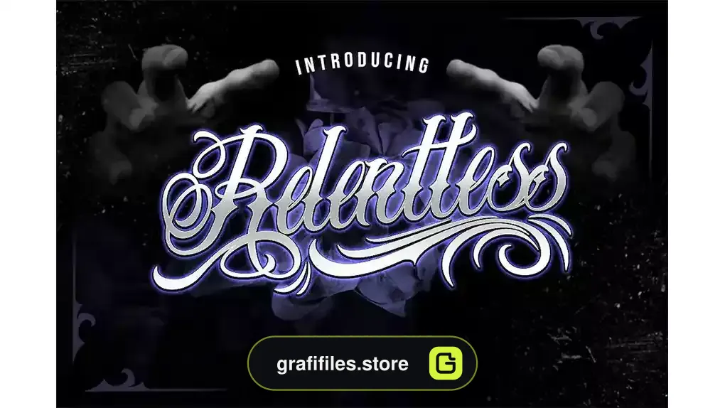 فونت انگلیسی تاتو Relentless - Tattoo Script