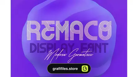 فونت انگلیسی هندسی Remaco - Display Font