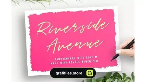 فونت انگلیسی دست نویس Riverside Avenue Script Font