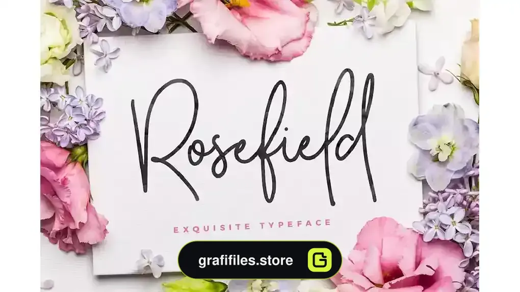 فونت انگلیسی دست نویس Rosefield Typeface