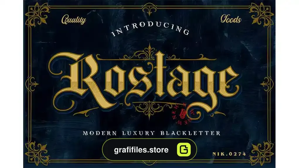 فونت انگلیسی تاتو Rostage