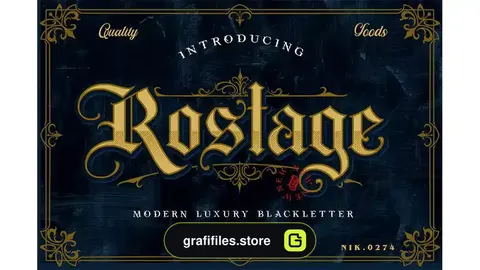 فونت انگلیسی تاتو Rostage