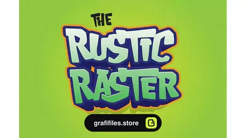 فونت انگلیسی گیمینگ Rustic Raster - Playful Game Font