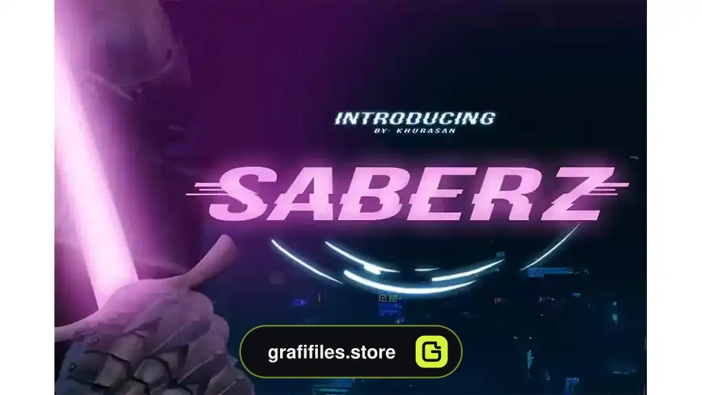 فونت انگلیسی گرافیکی Saberz Font
