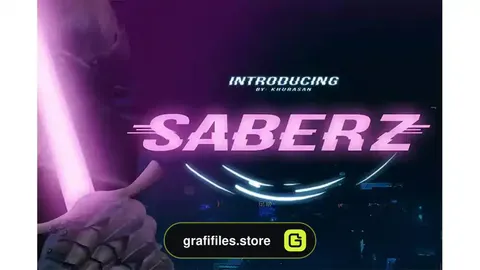 فونت انگلیسی گرافیکی Saberz Font