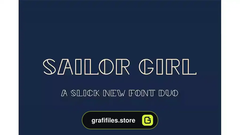 فونت انگلیسی Sailor Girl Font Duo