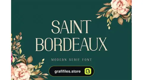 فونت انگلیسی مدرن Saint Bordeaux Serif Display Font