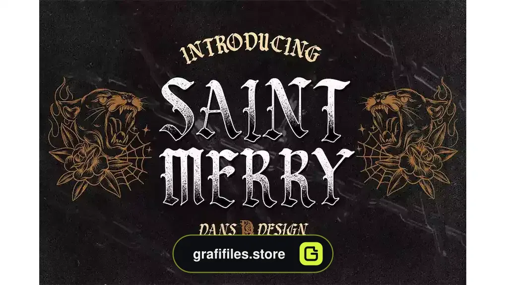 فونت انگلیسی تاتو SAINT MERRY