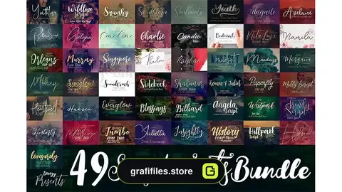 فونت انگلیسی Script Fonts Bundle