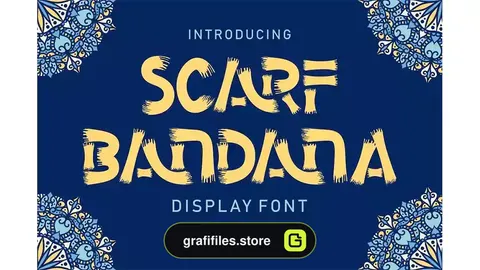 فونت انگلیسی فانتزی Scarf Bandana - Display Font