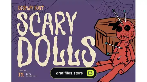 فونت انگلیسی ترسناک Scary Dolls | A Display Font