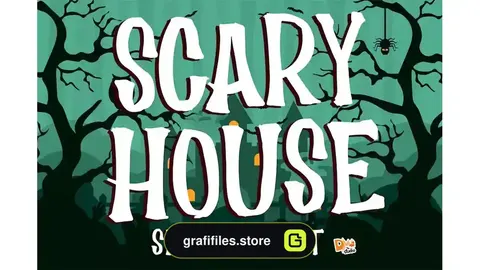 فونت انگلیسی ترسناک Scary House - Spooky Font