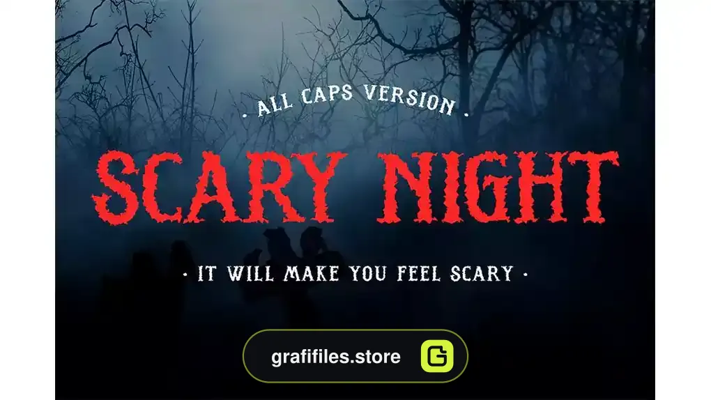 فونت انگلیسی ترسناک SCARY NIGHT