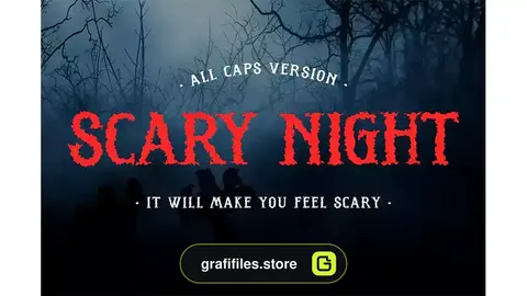 فونت انگلیسی ترسناک SCARY NIGHT