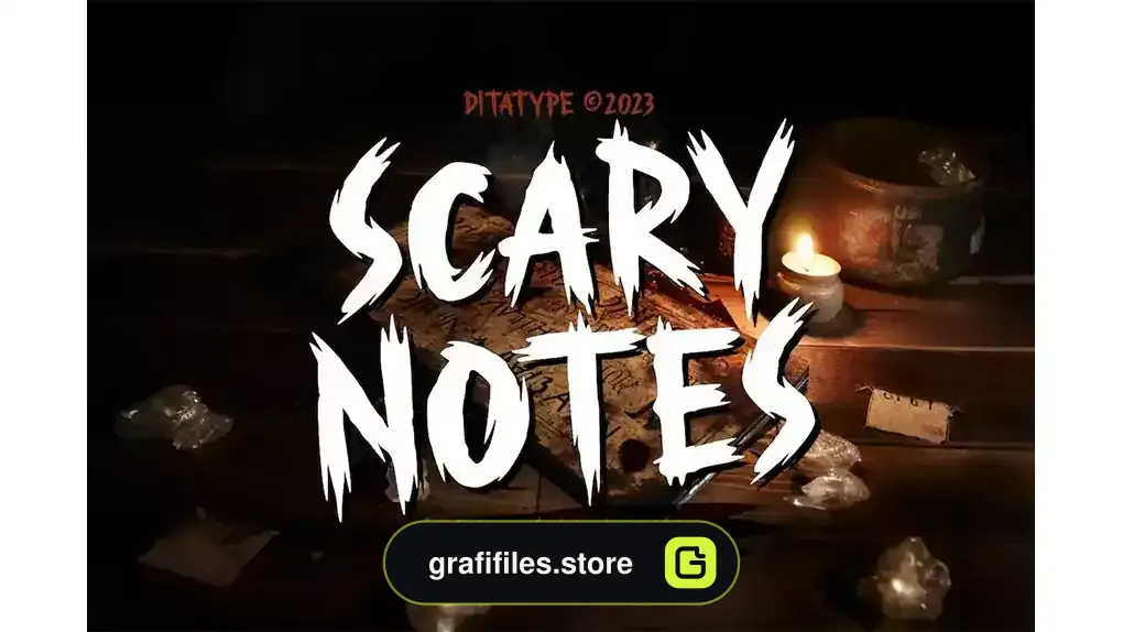 فونت انگلیسی ترسناک Scary Notes