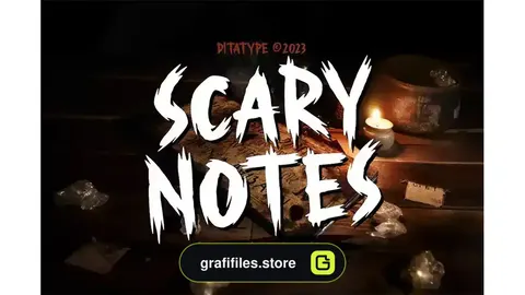 فونت انگلیسی ترسناک Scary Notes