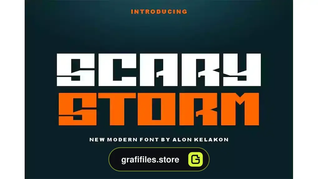 فونت انگلیسی ترسناک Scary Storm