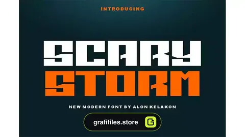 فونت انگلیسی ترسناک Scary Storm