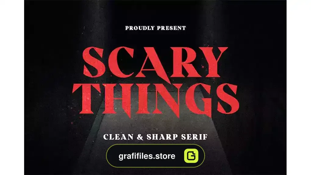 فونت انگلیسی ترسناک Scary Things - Sharp & Creepy Serif