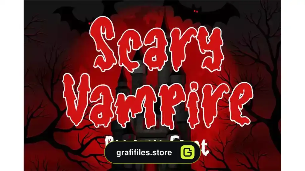 فونت انگلیسی ترسناک Scary Vampire