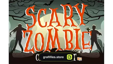 فونت انگلیسی ترسناک Scary Zombie - Spooky Font