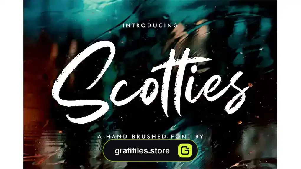 فونت انگلیسی دست نویس Scotties - Hand Brushed Font