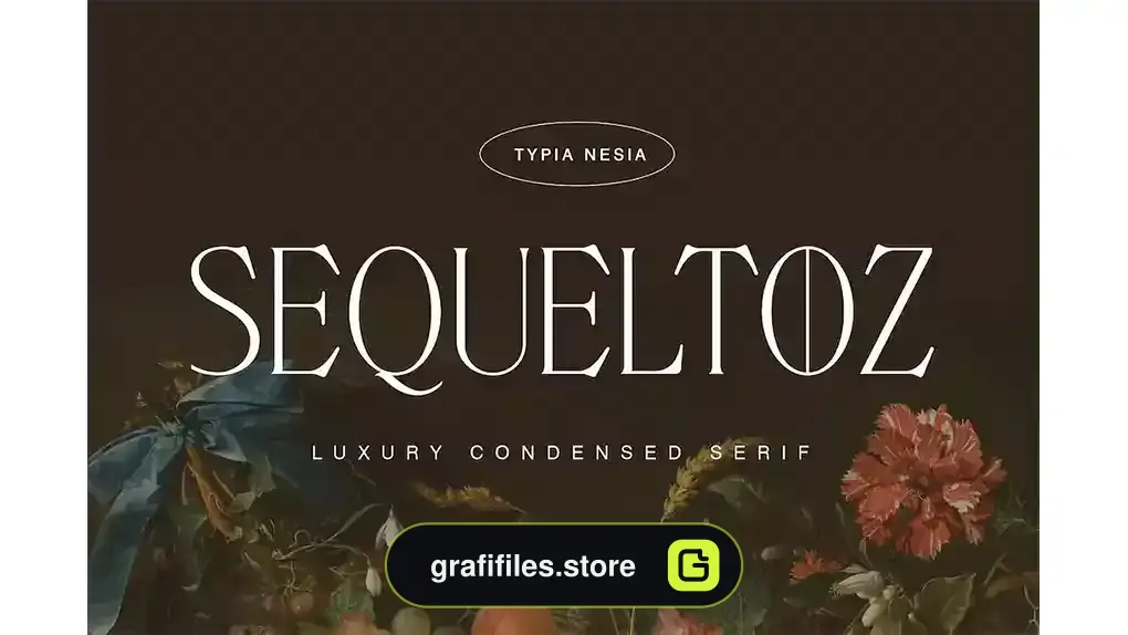فونت انگلیسی کلاسیک Sequeltoz - Classic and Luxury Condensed Serif