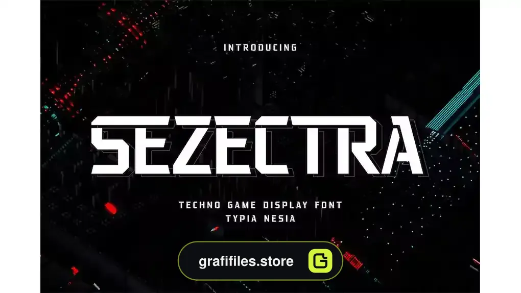 فونت انگلیسی گیمینگ Sezectra - Techno / Sci-fi Game and Sport Font