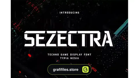 فونت انگلیسی گیمینگ Sezectra - Techno / Sci-fi Game and Sport Font