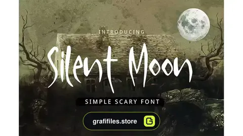 فونت انگلیسی ترسناک Silent Moon Scary Font