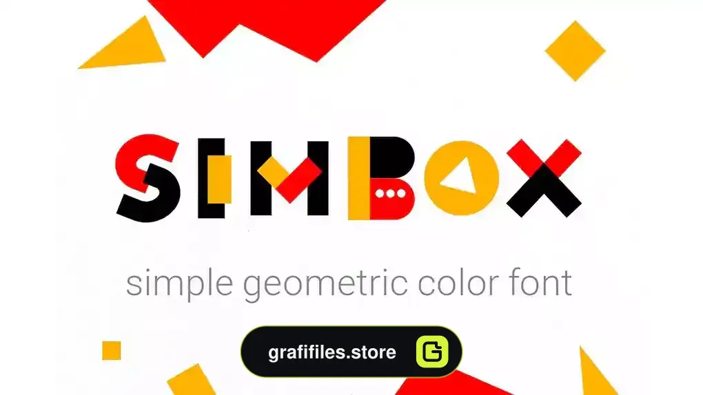 فونت انگلیسی هندسی Simbox| the color geometric font