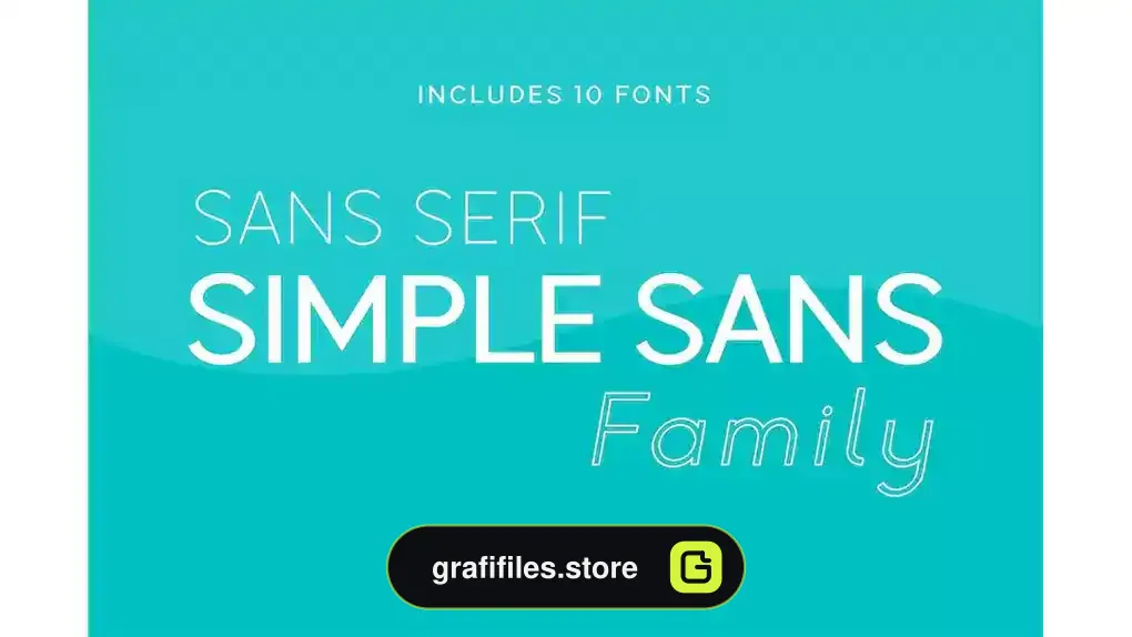فونت انگلیسی ساده Simple Sans Family Font