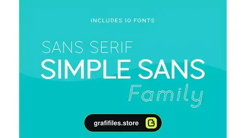فونت انگلیسی ساده Simple Sans Family Font