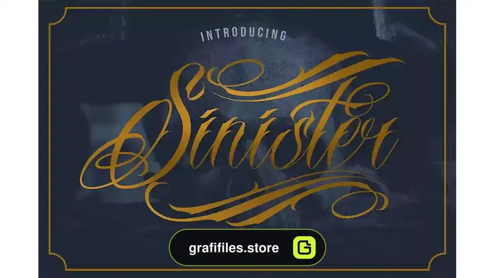 فونت انگلیسی تاتو Sinister - Tattoo Style