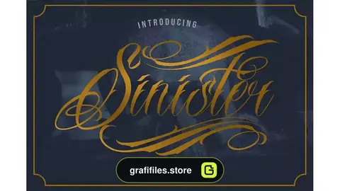 فونت انگلیسی تاتو Sinister - Tattoo Style