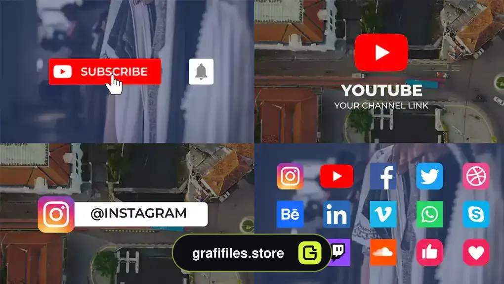 پروژه افترافکت یوتیوب Social Media Pack