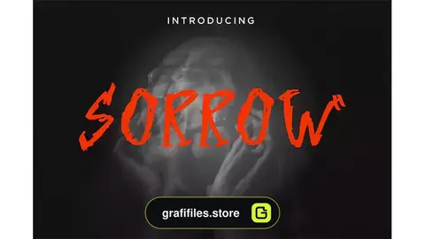 فونت انگلیسی ترسناک Sorrow - Horror Font