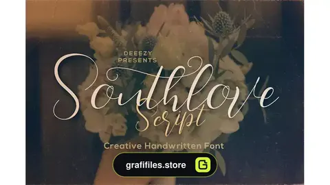 فونت انگلیسی دست نویس Southlove Script Font