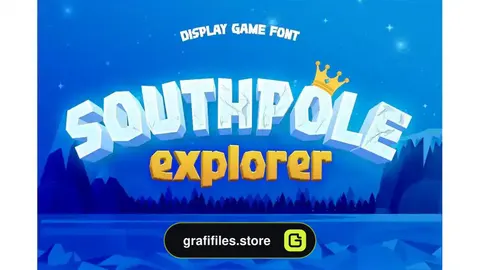 فونت انگلیسی گیمینگ Southpole Explorer - Gaming Font