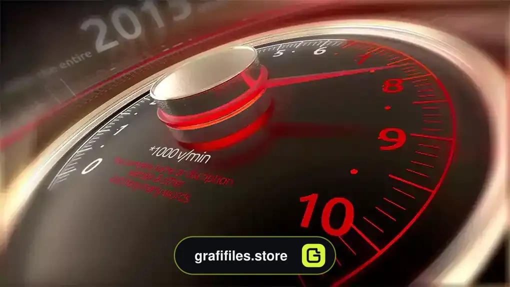 پروژه افترافکت لوگو سرعت سنج اتومبیل